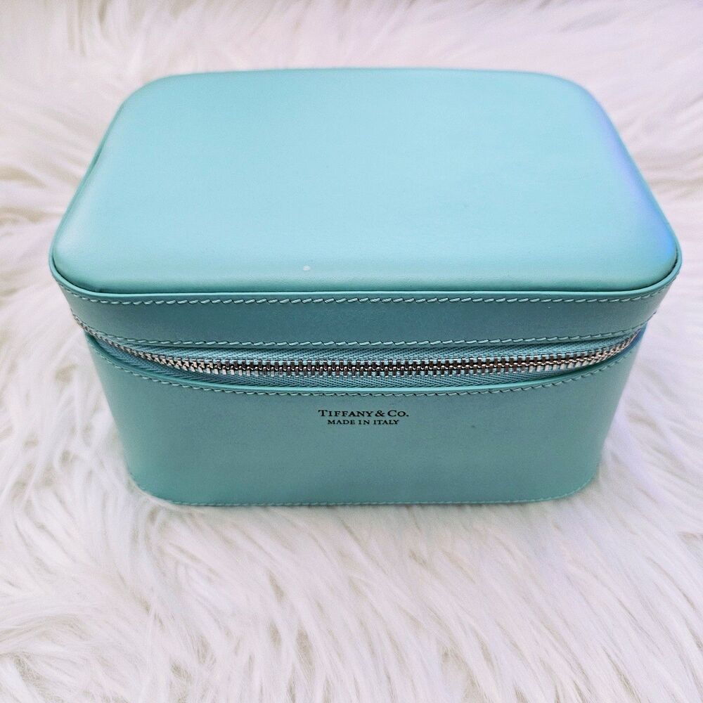 Tiffany & Co. Italian Leather Tiffany Blue SMALL Travel Jewelry Box